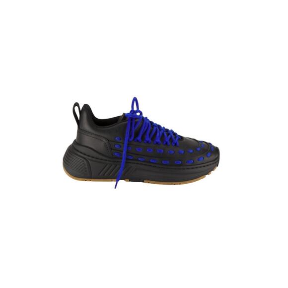 $995 NIB Bottega Veneta Leather Blue & Black Low Top Sneakers Shoes 40(7)